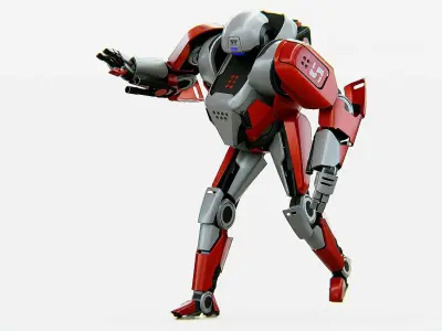 COMBAT DROID IONOS Rigged for Unreal Engine - Unity - MIXAMO 3D model