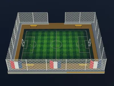 Soccer Stadium - France 3D model