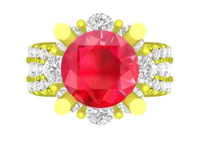 Luxury Fashion Diamond Women Ring 3D Model A5416 3D print model