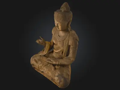 Serene Reflection Peaceful Character Model 3D model