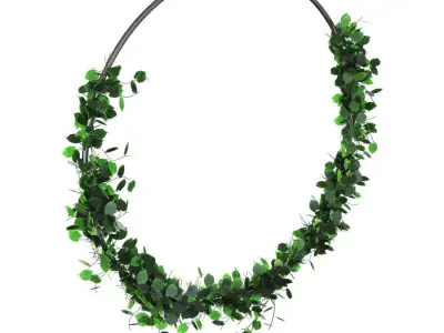 Green grass wreath 3D model