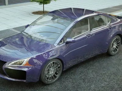 Generic Sedan v10 Low-poly 3D model