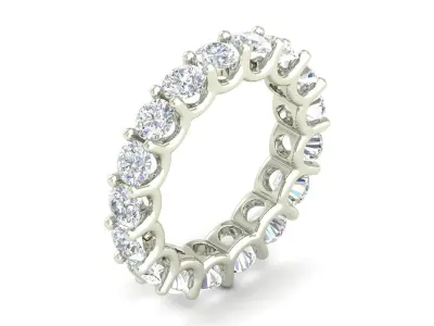 U Shaped Eternity Ring 3 point 7 mm stone size swiss 11 and EU51 3D print model