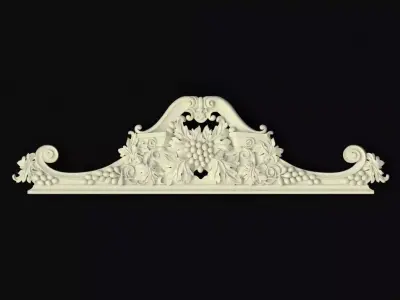 Central decor ornament for furniture 3D model 1041