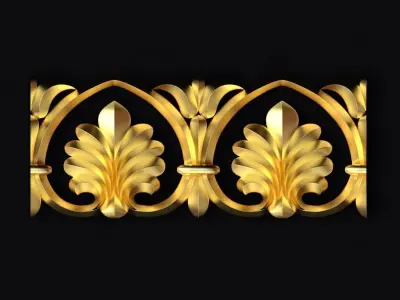 Central decor ornament for furniture 3D model 239