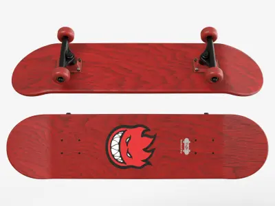 Four Realistic Skateboards 3D model