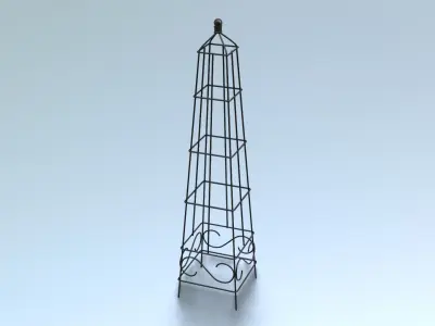 Trellis eiffel tower Low-poly 3D model