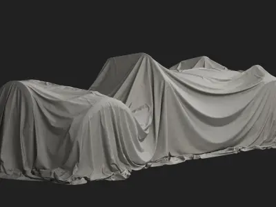 Vintage Car Cover 09 3D model