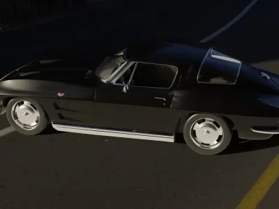 Chevrolet Corvette Stingray C2 coupe 1964 3D model