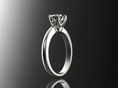 Engagement diamond ring set 0068 V1 3D print model