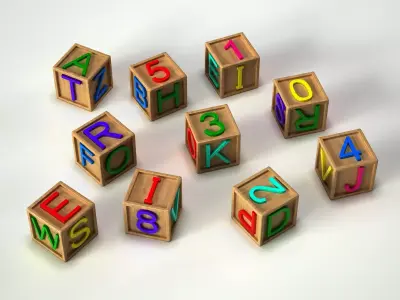 Alphabet Cubes Toy 3D model