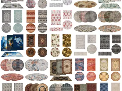 25 in 1 Rug Collection No 5 Low-poly 3D model