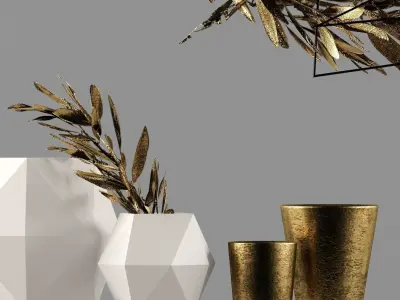 gold olive accessory 3D model
