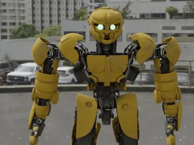 robot A01 Low-poly 3D model