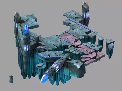 Stone Underground Palace - Palace of the Temple 03 3D model