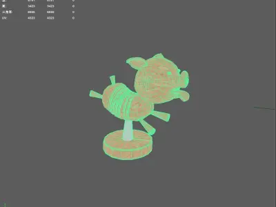 ornament Low-poly 3D model 2