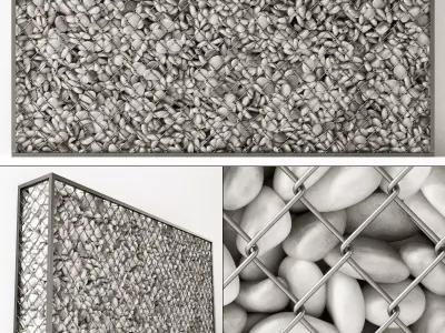 Gabion pebble low n6 Two 3D model