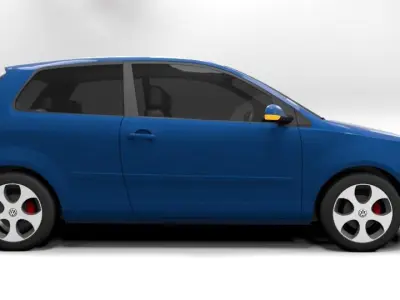 VW POLO 3 DOOR 2006 Low-poly 3D model