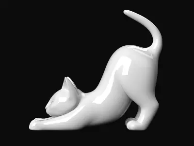 Stretching Cat 3D print model