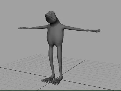 frog cartoon 3d model 3D model