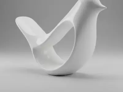 minimalist bird 3D print model