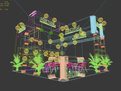 Booth - Area - 6X6-3DMAX2009-09 3D model