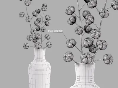  cotton bouquet   3D model