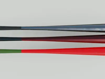 Baseball bat 3D model  PBR Textures 4K Low-poly 3D model