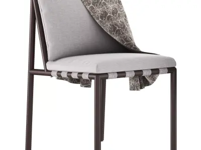 KAEL DINING SIDE CHAIR -  STRAP 3D model