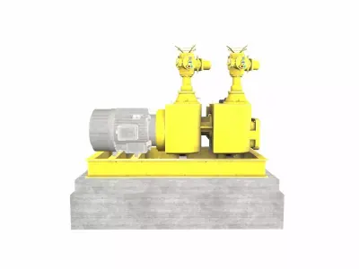 Centrifugal Pump Model Low-poly 3D model