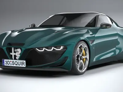 Alfa Romeo Giulia SWB Zagato 2023 3D model