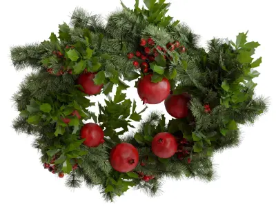 Christmas wreath 3 3D model