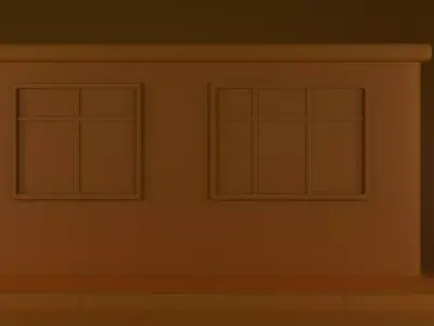 Night Street Lowpoly 3D Model Free low-poly 3D model