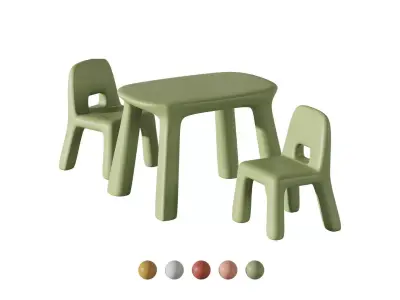 Nordic Ins table and chair from aliexpress 3D model