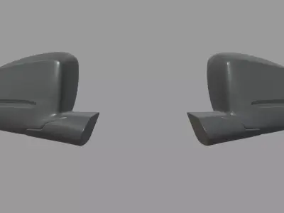 Car Mirror 024 Low-poly 3D model