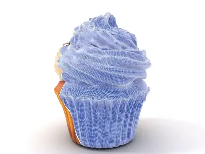 Vanilla Cupcake Delight model pack Low-poly 3D model