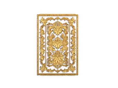 classical door decor 03 3D model