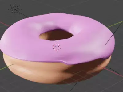 StrawBerry Donut Free 3D model
