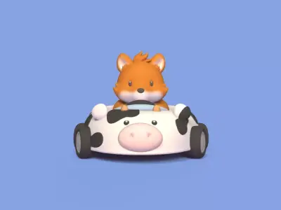Fox Cow Car 3D print model