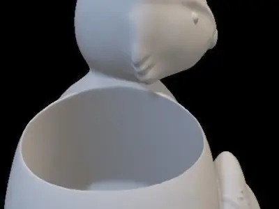 Fox pot planter 3d model stl for 3d printing  3D print model