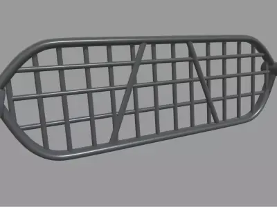 Front Bumper Bull Bar 01 Low-poly 3D model