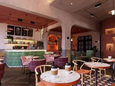 Modern Coffee Interior 3D model