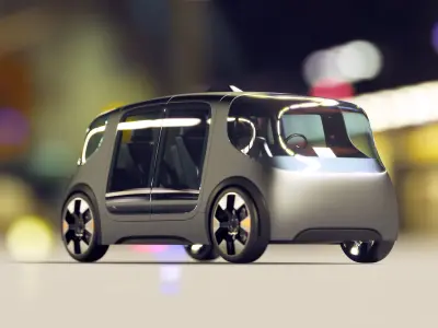 land rover jaguar Vector pod - electric car  3D model