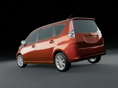Perodua Alza 2009 Low-poly 3D model