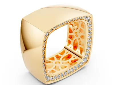 Vhernier Cube Ring  3D print model