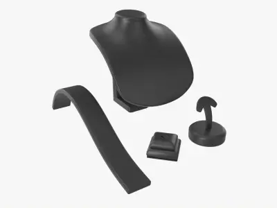 Leather Jewelry Display Stands 3D model