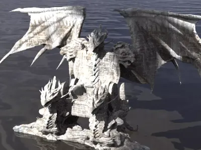 Queen of dragons Throne Wings  3D model