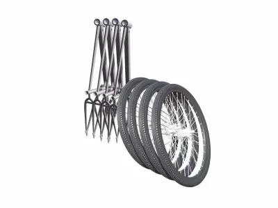 Carbon Fiber Cycling Bicycle Wheels Groupset Low-poly 3D model