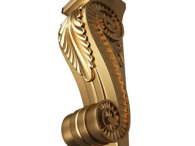 Corbel Carved 09 Low-poly 3D model