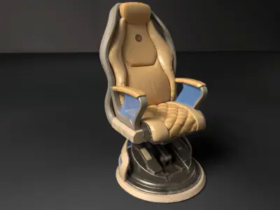 chair sci fi Low-poly 3D model